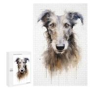 Adult Jigsaw Puzzles 1000 PCS Scottish Deerhound Dog Jigsaw for Adults Relaxing Games Birthday Present Great Gift for Gaming 1000 PCS