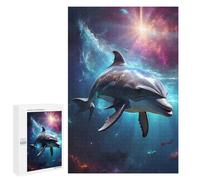 Adult Jigsaw Puzzles 1000 PCS Space Dolphin Teenagers Puzzles Toy Wall Decor Pattern Assembly Gifts for Friends And Family 1000 PCS
