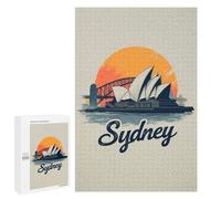 Adult Jigsaw Puzzles 1000 PCS Sydney Opera House And Harbour Bridge Jigsaws for Adults Family Games Presents for Women Educational Challenge 1000 PCS