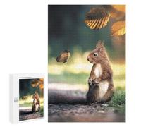 Adult Jigsaw Puzzles 1000 PCS The Squirrel And Butterfly Jigsaw for Adults Relaxing Games A Work of Art Birthday Present, Gifts, 1000 PCS
