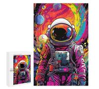 Adult Jigsaw Puzzles 1000 PCS Vibrant Astronaut in Space Puzzle for Adults Brain Teaser Game Wall Decoration Birthday Present, Gifts, 1000 PCS