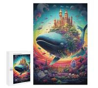 Adult Jigsaw Puzzles 1000 PCS Whale Castle Fantasy Puzzles for Adults Hands-on Game Enhance Memory Gifts for Friends And Family 1000 PCS