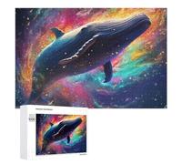 Adult Jigsaw Puzzles 1000 PCS Whale in Cosmic Colors Puzzles for Adults Hands-on Game Enhance Memory Gifts for Friends And Family 1000 PCS
