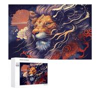 Adult Jigsaw Puzzles 1000 PCS Whimsical Lion Illustration Jigsaw for Adults Relax Games Presents for Women Birthday Present, Gifts, 1000 PCS