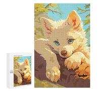 Adult Jigsaw Puzzles 1000 PCS Wolf Dog Cute Forest Teenagers Puzzles Toy Wall Decor Pattern Assembly Gifts for Friends And Family 1000 PCS
