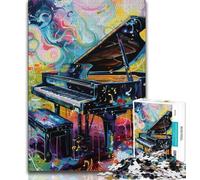 Adult Jigsaw Puzzles 1000 Piano Oil Painting Teenager Puzzles,Game Toys Every Piece Is Unique - Challenging Family Fun Game (size 38x26cm)