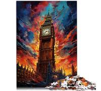 Adult Jigsaw Puzzles 1000 Pieces A large bell tower above city the jigsaw puzzle 26x38cm Challenging Game and Family Play