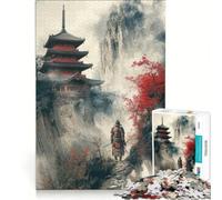 Adult Jigsaw Puzzles 1000 Pieces A Lone Samurai Warrior, Toy Wall Decor, Fun Activities at Home, Improving Love between Couples 38x52cm
