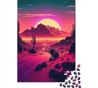 Adult Jigsaw Puzzles 1000 Pieces A Synthwave Mountain Scene Wooden Puzzle for Adults And Teenager Home Decoration Puzzle Toys 1000pcs (75x50cm)