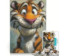 Adult Jigsaw Puzzles 1000 Pieces A Whimsical Tiger Tale, Educational Game, Fun at Home Activities, for Birthday, Chrismas 38x26cm