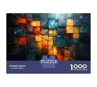 Adult Jigsaw Puzzles 1000 Pieces Abstract 3D Cubes Background Puzzles for Adults Anti-Stress Toys Precision Cutting Educational Challenge 70x50cm/1000pcs