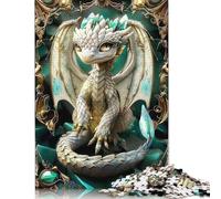 Adult Jigsaw Puzzles 1000 Pieces Abstract Kintsugi Dragon Wooden Puzzles for Adults & Teenager for Adults& Teens Age 12 Years Up 1000pcs (75x50cm)