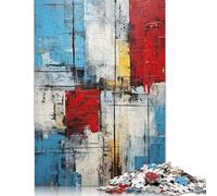 Adult Jigsaw Puzzles 1000 Pieces Abstract Painting 01 Wooden Puzzle Jigsaws for Adults Sustainable Puzzle for Adults | Games 1000pcs (75x50cm)
