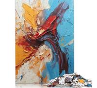 Adult Jigsaw Puzzles 1000 Pieces Abstract Painting 07 Wooden Puzzle Jigsaws for Adults Sustainable Puzzle for Adults | Games 1000pcs (75x50cm)