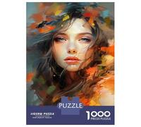 Adult Jigsaw Puzzles 1000 Pieces Abstract Woman Portrait Painting Jigsaws for Adults Brain Teaser Game A Work of Art Educational Challenge 38x26cm/1000pcs