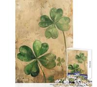 Adult Jigsaw Puzzles 1000 Pieces Aged Clover Elegance Home Decoration Toys Art Work Gift Impossible Game Every Piece Is Unique - Size 38x26cm