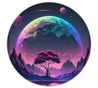 Adult Jigsaw Puzzles 1000 Pieces Alien Planet Landscape 1000 Pieces Round Puzzle Gifts Adult & Family Activity, DIY Home Decor Gift 67.5x67.5cm