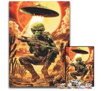 Adult Jigsaw Puzzles 1000 Pieces Alien Soldier in Desert Jigsaw Puzzles Educational Brain Teaser Artistic Home & Office Decor Age 1000 PCS(75x50cm)