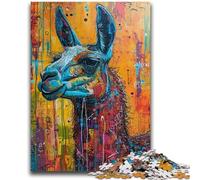 Adult Jigsaw Puzzles 1000 Pieces Alpaca Graffiti for Age 14 Years And over Decompressing Intellectual Educational Toy Great Gift 50x75cm