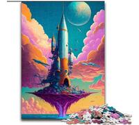 Adult Jigsaw Puzzles 1000 Pieces Amazing Rocket The Sea cardboard Jigsaw size 26x38cm Challenging Brain Teaser for Teenagers, Family Fun Interactive Game