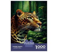Adult Jigsaw Puzzles 1000 Pieces Amazon Jungle Leopard-1 Jigsaws for Adults Brain Teaser Game A Work of Art Educational Challenge 38x26cm/1000pcs