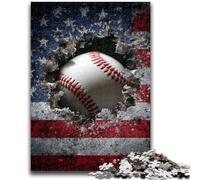 Adult Jigsaw Puzzles 1000 Pieces American Flag Baseball Help The Brain Exercise Addictive Toys to Cultivate Patience Perfect Decoration 50x75cm