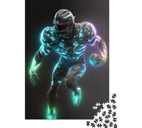 Adult Jigsaw Puzzles 1000 Pieces American Football Rgb Paper Jigsaw Puzzles for Adults Educational Game Challenge Toy 1000pcs (38x26cm)
