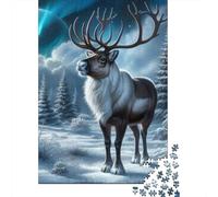 Adult Jigsaw Puzzles 1000 Pieces Animal Art Elk Paper Jigsaw Puzzles for Adults Educational Game Challenge Toy 1000pcs (38x26cm)