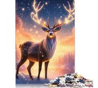 Adult Jigsaw Puzzles 1000 Pieces Animal Art Elk Wooden Puzzle for Adults And Teenager Home Decoration Puzzle Toys 1000pcs (75x50cm)