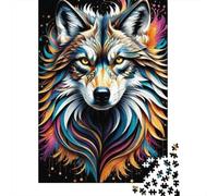 Adult Jigsaw Puzzles 1000 Pieces Animal Art Wolf Paper Jigsaw Puzzles for Adults Educational Game Challenge Toy 1000pcs (38x26cm)