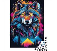 Adult Jigsaw Puzzles 1000 Pieces Animal Art Wolf Paper Puzzle for Adults And Teenager Home Decoration Puzzle Toys 1000pcs (38x26cm)