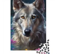 Adult Jigsaw Puzzles 1000 Pieces Animal Art Wolf Paper Puzzle for Adults And Teenager Home Decoration Puzzle Toys 1000pcs (38x26cm)