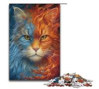 Adult Jigsaw Puzzles 1000 Pieces Animal Cat Colourful Home Decoration Puzzle Toys Deal As Gifts for The Whole Family 1000 PCS(38x26cm)