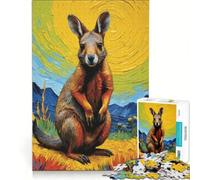Adult Jigsaw Puzzles 1000 Pieces Animal Colorful WALLABY, Hands-on Game, Home Art Decor, Unique Birthday And Xmas Gifts 38x52cm