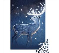 Adult Jigsaw Puzzles 1000 Pieces Animal Deer3241 Wood Jigsaw Puzzles for Adults Educational Game Challenge Toy 1000pcs (38x26cm)