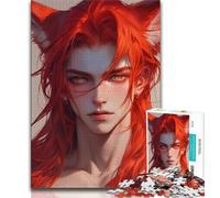 Adult Jigsaw Puzzles 1000 Pieces Animal Fox Man,Decompressing Intellectual Educational Toy Is Ideal As Gifts for The Whole Family (38x26cm)