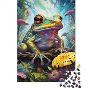 Adult Jigsaw Puzzles 1000 Pieces Animal Frog Wood Jigsaw Puzzles for Adults Educational Game Challenge Toy 1000pcs (75x50cm)