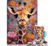 Adult Jigsaw Puzzles 1000 Pieces Animal Giraffe Adult Jigsaw,Stress Reliever Difficult Challenge Unique Home Decor And Gifts 75x50cm