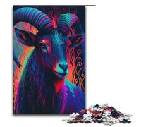 Adult Jigsaw Puzzles 1000 Pieces Animal Goat Home Decoration Puzzle Toys Deal As Gifts for The Whole Family 1000PCS(38x26cm)