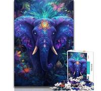 Adult Jigsaw Puzzles 1000 Pieces Animal Magic Elephant Teenager Puzzles,Quiz Game Wall Decoration Unique Birthday And Xmas Gifts (size 38x26cm)