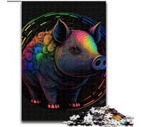 Adult Jigsaw Puzzles 1000 Pieces Animal Pigs Puzzle Made of Wood,for Teenagers & Family Fun - DIY Brain Teaser Game Gift 1000pcs(50x75cm)