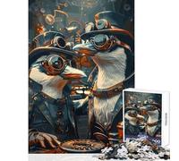 Adult Jigsaw Puzzles 1000 Pieces Animal Steampunk Penguin Home Decoration Toys Art Work Gift Impossible Game Every Piece Is Unique - Size 50x75cm