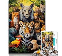 Adult Jigsaw Puzzles 1000 Pieces Animal World,Help The Brain Exercise Addictive Toys to Cultivate Patience Gift For Birthdays (75x50cm)