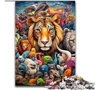 Adult Jigsaw Puzzles 1000 Pieces Animal World Jigsaw Puzzles Made of cardboard,Family Fun Craft, Perfect for Birthdays, Holidays 1000pcs(26x38cm)