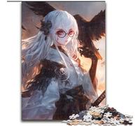 Adult Jigsaw Puzzles 1000 Pieces Anime Crow Girl, for 14+ For Family Fun & Game Night Artists' Collection, Fine Arts (Size 26x38cm)