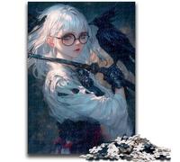 Adult Jigsaw Puzzles 1000 Pieces Anime Crow Girl Puzzles,Challenging Family Activity Games DIY Toy for Home Wall Decor Gifts (75x50cm)