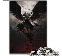 Adult Jigsaw Puzzles 1000 Pieces Anime Demon Angel, Toys Educational Games Stress Relieving Enhance Love between Couples (Size 26x38cm)
