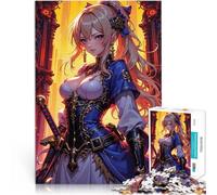 Adult Jigsaw Puzzles 1000 Pieces Anime Female Warrior Schwierig und herausfordernd Wunschliste mit dem Weihnachtsmann75x50cm