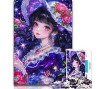 Adult Jigsaw Puzzles 1000 Pieces Anime Girl Wizard Adult Jigsaw,Educational Games Home Decoration Unique Home Decor And Gifts 26x38cm