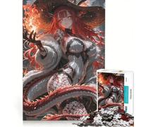 Adult Jigsaw Puzzles 1000 Pieces Anime Witch with Dragon Tail And Fire, Educational Game, Fun at Home Activities, for Birthday, Chrismas 50x75cm